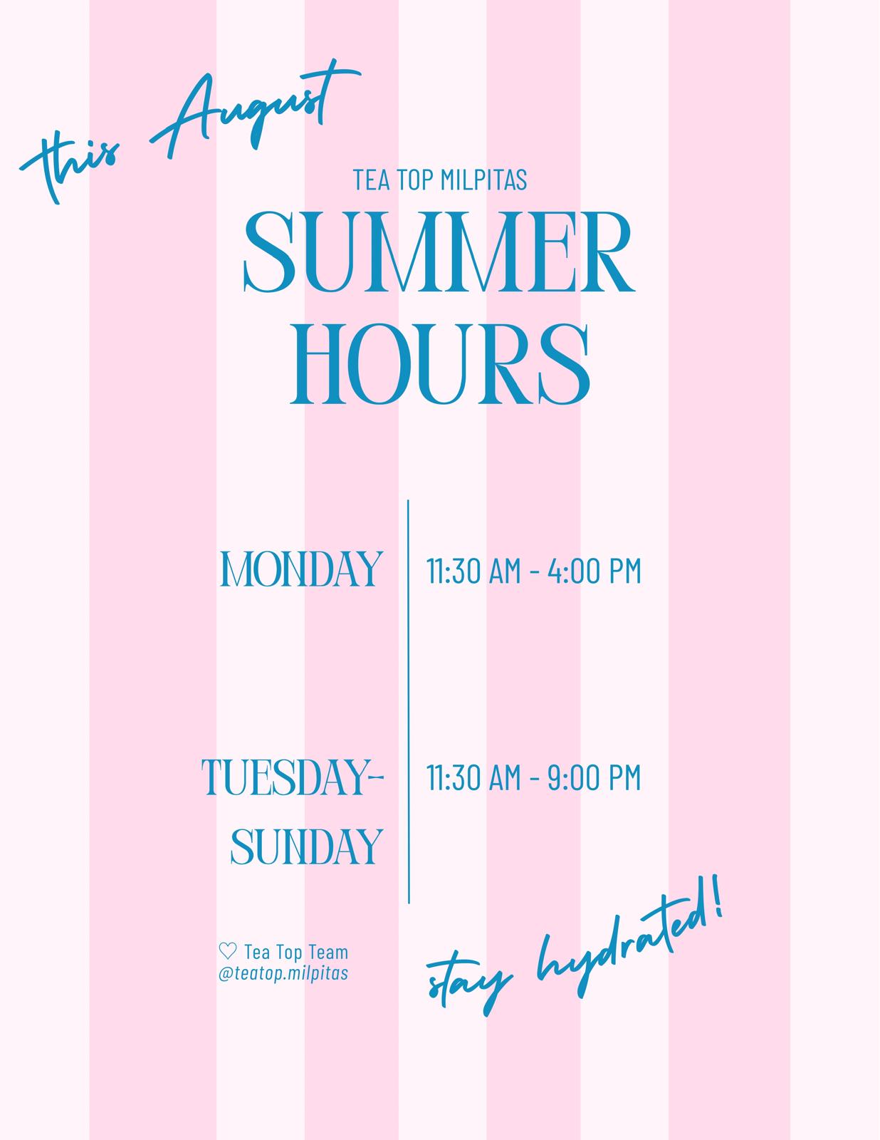 Open 11:30 AM to 9:00 PM